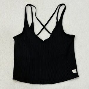 Vuori Black Strappy Top